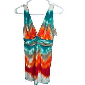 Boston Proper Women’s Tie Dye Tank Top Size S Orange